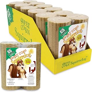 C&S Sweet Corn Squirrelog Refill, Food for Wild Squirrels, 2 Pounds, 6 Pack | Squirrel food for outside, dense squirrel log replaces 12-24 ears of corn with less mess under feeders