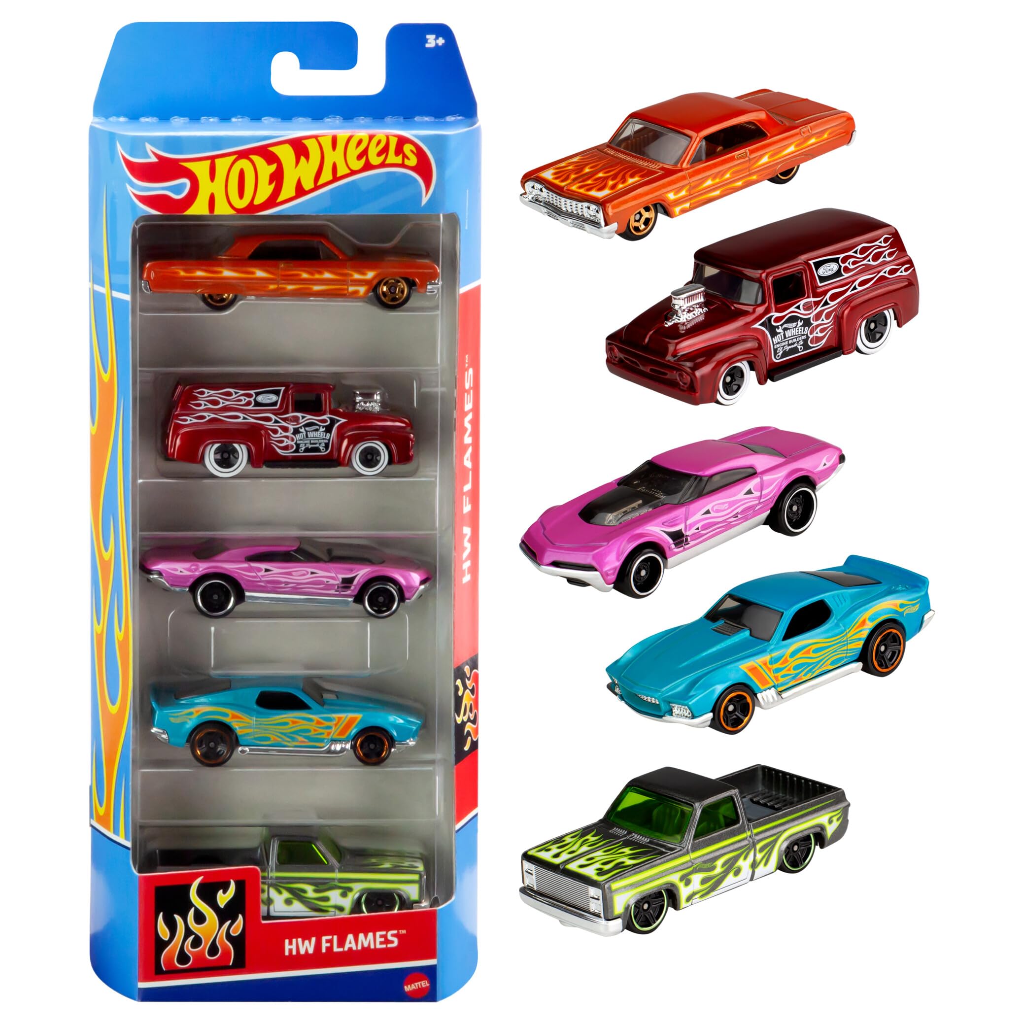 Hot Wheels 5-Pack of Toy Cars & Trucks (Styles May Vary)​​ | Set of 5 Die-Cast i