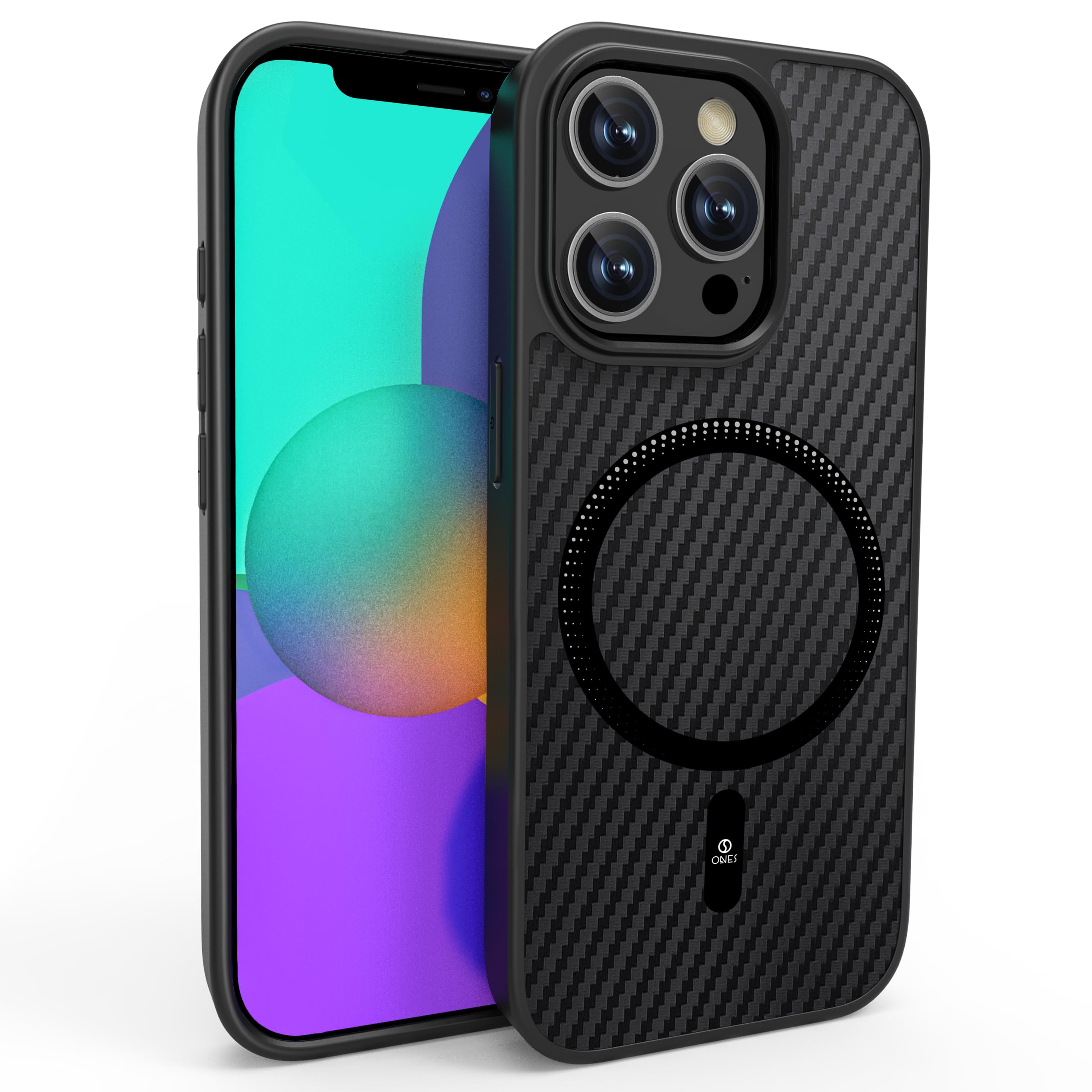 Ones Magnetic Case for iPhone 13 Pro Max, Compatible with MagSafe Carbon Fiber T