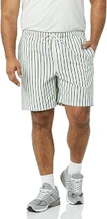 Amazon Essentials Men's Relaxed Fit 20 cm Cotton Shorts with Elastic Waistband and Drawstring