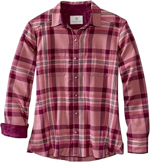 Legendary Whitetails Women's Legendary Comfort Fit Flannel Shirt, Frosted Rose Plaid, X-Large