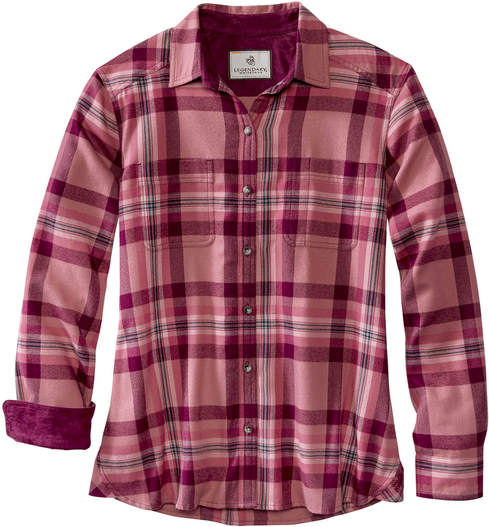 Legendary Whitetails Women's Legendary Comfort Fit Flannel Shirt, Frosted Rose P