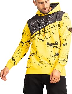 Subliminal Moda Men's Hooded Sweatshirt Long Sleeve Two-Tone with Pocket Casual Basic Style Ideal for Sports, Fitness, Muscles BX-2628