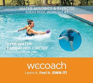 WECOACH Deep Water Cardio HIIT Circuit Audio - Core Strength Training Exercises- 50 Minutes Audio CD - Instructional Aquatic Aerobics Workout Media Guide #2