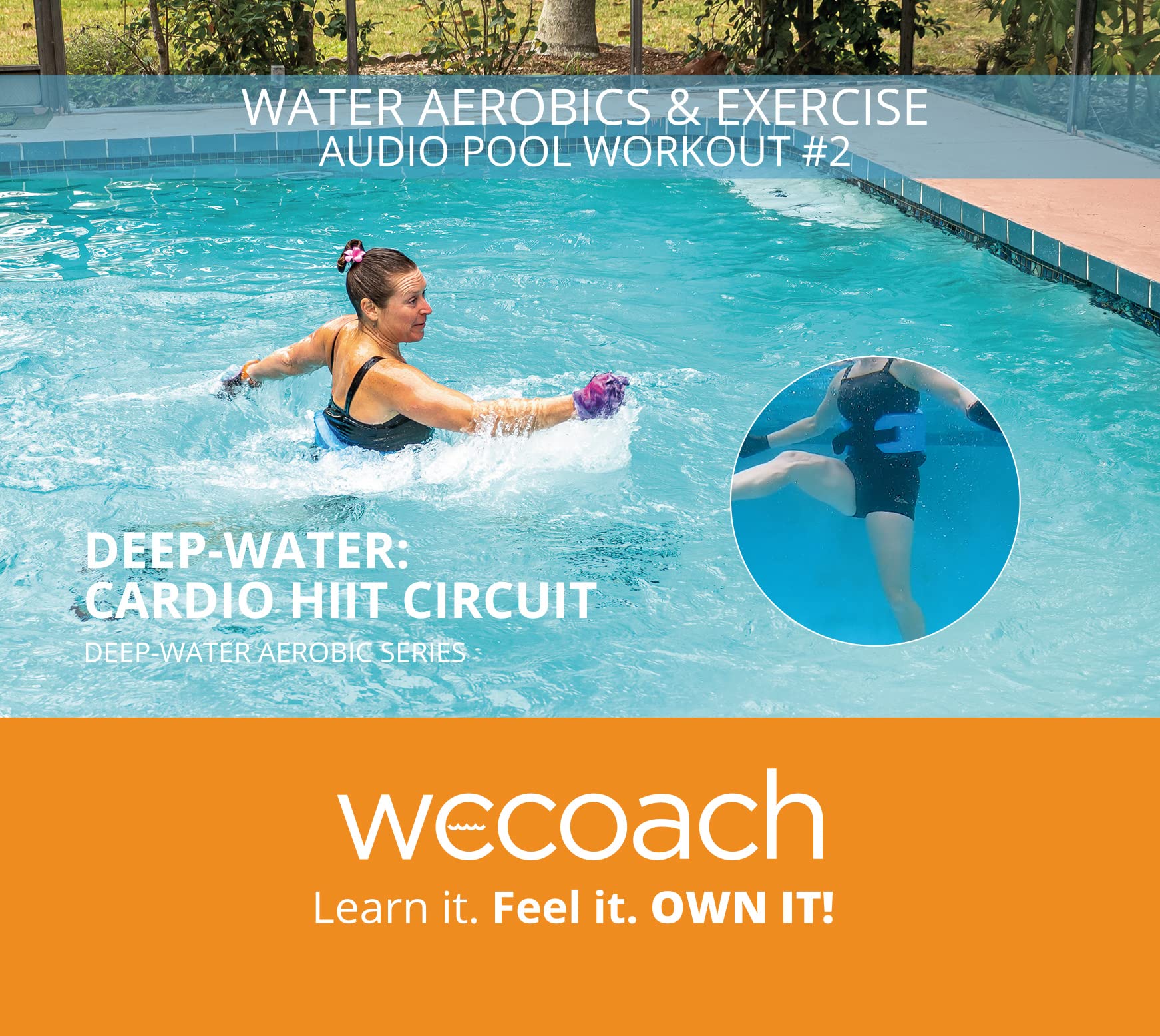 WECOACH Deep Water Cardio HIIT Circuit Audio - Core Strength Training Exercises-