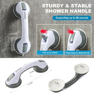 OEXEO 2PCS Grab Bars for Bathroom - Shower Handle - Grab Bars for Bathtubs and Showers - Safety Hand Rail Support for Tub, Handicap, Elderly, Injury, Kid, Senior Assist Bath Handle, Non Skid
