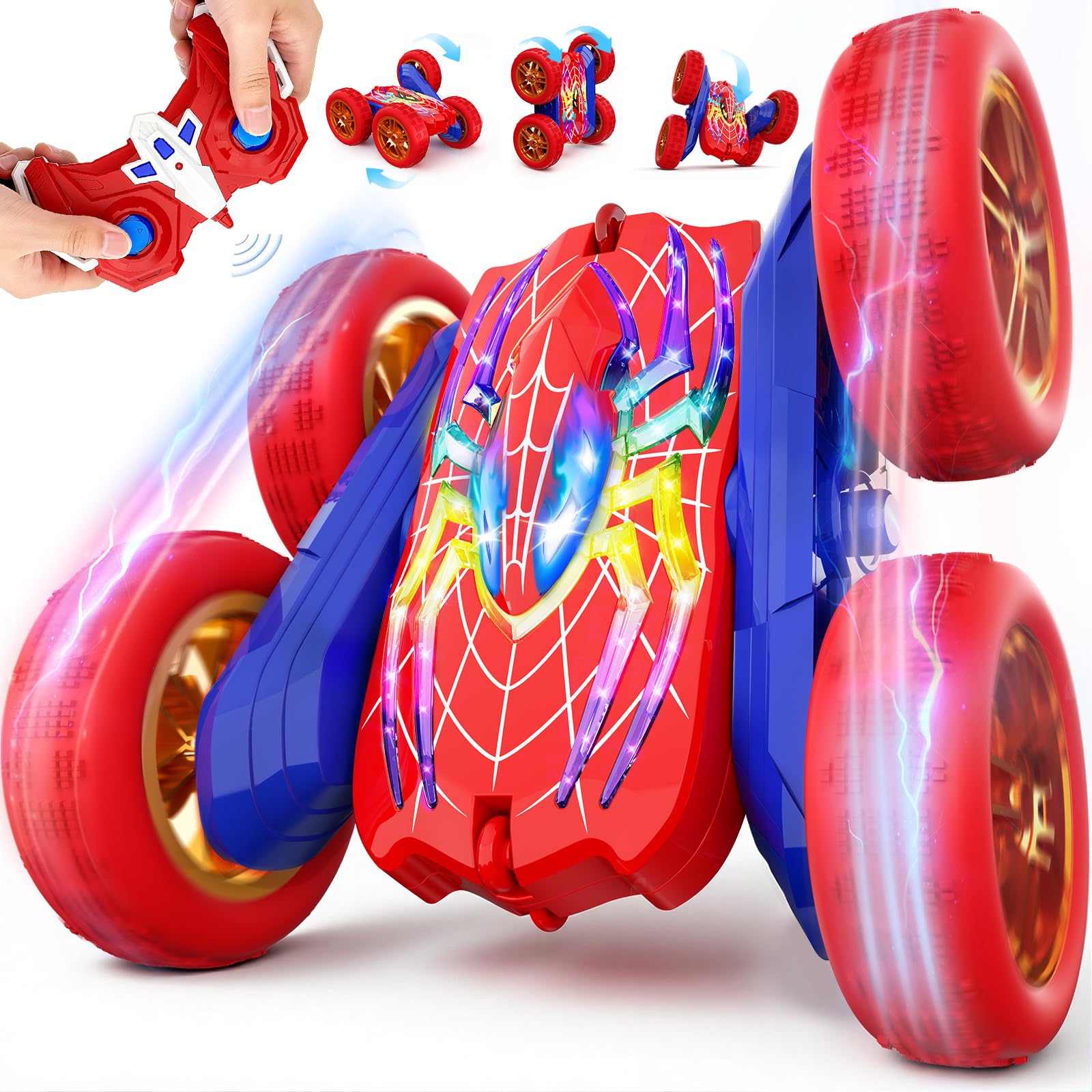 Mirthigig Remote Control Cars Boys Toys for 3-12 Year Old, 360°Flip Stunts Cars,