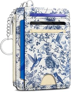 Kelvoris Credit Card Holder Small Wallet Women, Slim RFID, HummingBird
