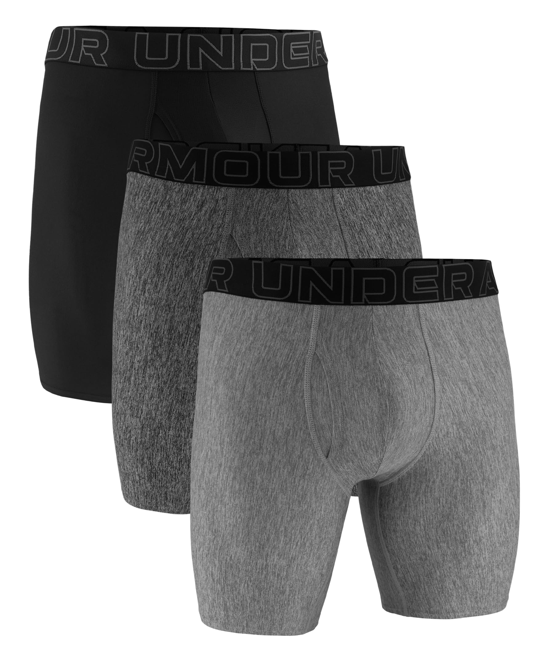 Under Armour Multi-Pack Performance Tech Long-Leg Boxer Brief, 9" Inseam, All-Da