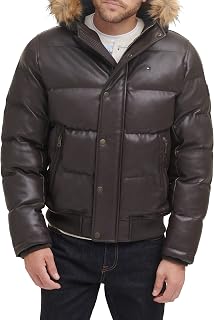 Tommy Hilfiger Women's Lightweight Quilted Faux Leather Puffer Jacket