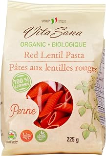 Vita Sana Organic Red Lentil Penne, 225 Grams