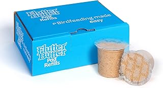 Peanut Butter for Birds - Jacobi Jayne Flutter Butter EcoRefills - Buggy Flavour Wild Bird Food - Ultra-Convenient Eco-Friendly Bird Feed - Pack of 6 Refills, Buggy