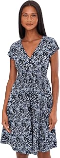 Pact Fit-and-Flare Crossover Dress