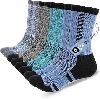 Mens Work Boot Socks: Heavy Duty Fully Cushioned Socks 8 Pairs