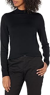 Amazon Essentials Women's Lightweight Mock Neck Pullover Sweater, Regular Fit (Available in Plus Size)