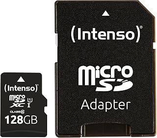 Intenso Micro SDHC memory card | Micro SD card with 90 MB/s read speed including SD adapter for smartphone, tablet and camera