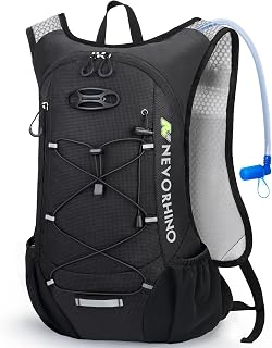 Lightweight Hydration Backpack, Running Backpack with 2L Water Bladder | Hydro Water Daypack, Small Hiking Backpack for Cycling Hiking Rave for Men Women