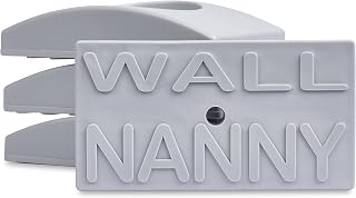 Wall Nanny (4 Pack - Made in USA) Indoor Baby Gate Wall Protector - No Safety Hazard on Bottom Spindles - Small Saver Pad Saves Trim & Paint - Best Dog Pet Child Walk Thru Pressure Gates Guard (Gray)
