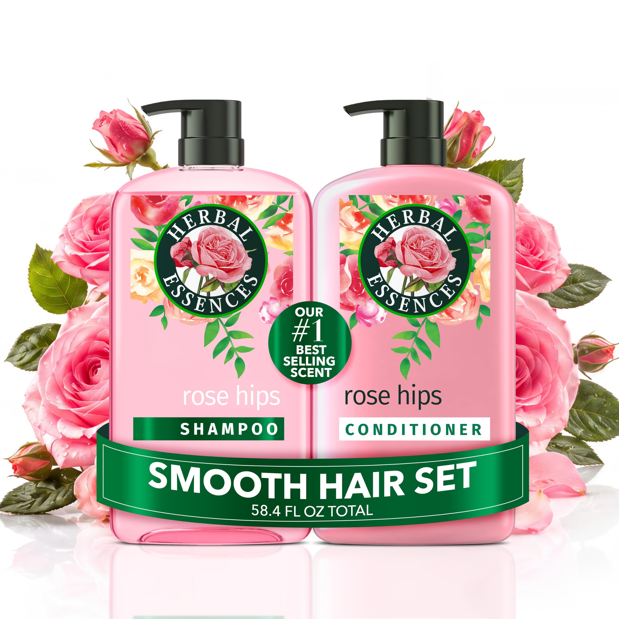 Herbal Essences Shampoo &amp; Conditioner Set, Rose Hips - Smooth Collection, Pa