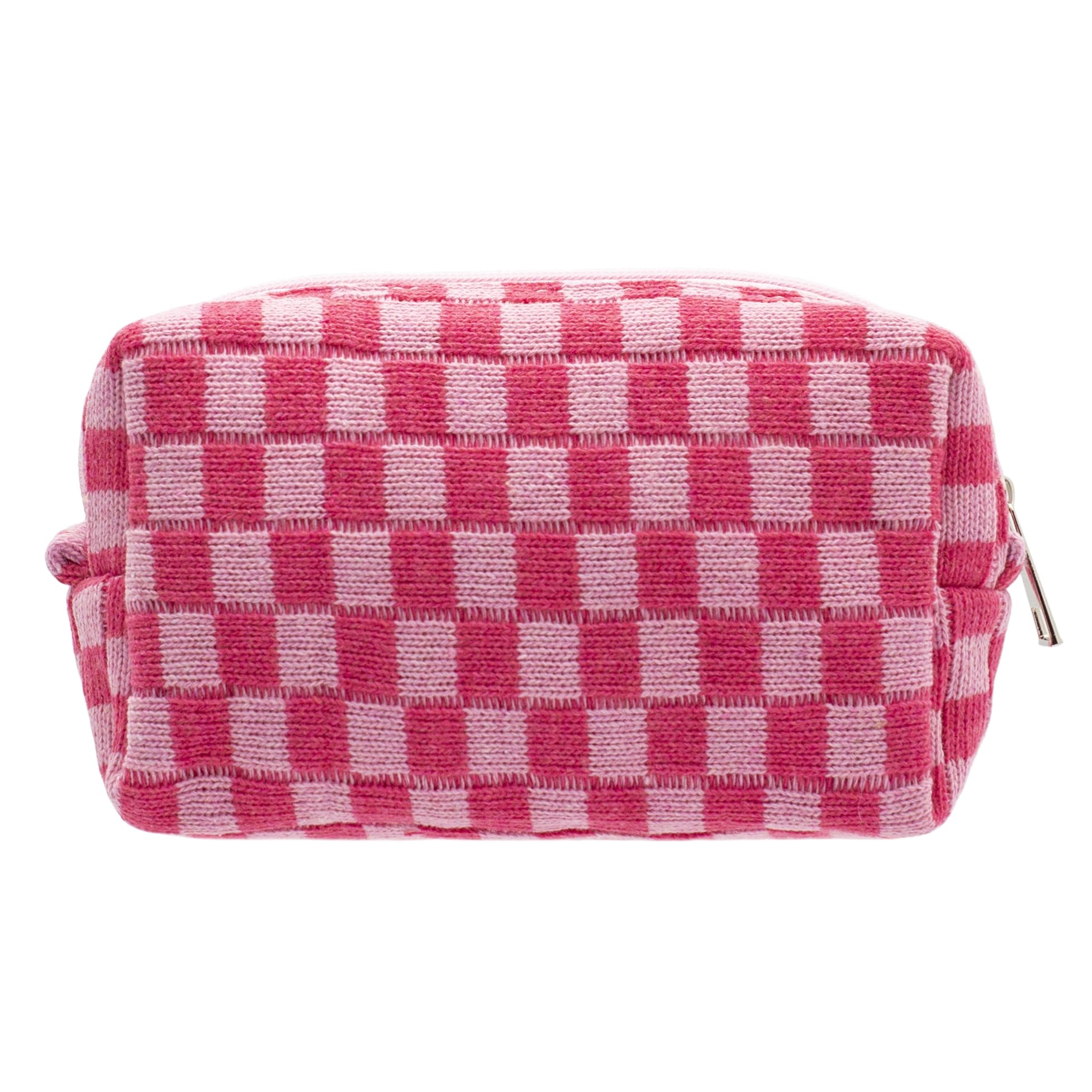 PAZIMIIK Checkered Makeup Bag for Purse Portable Zipper Make Up Pouch Small Cosm
