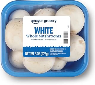 Amazon Grocery, Whole White Mushrooms, 8 Oz