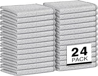 24 Pcs 3 Layer Metal Wire Tea Towel Multipurpose Wet and Dry Dish Cloth Cleaning Cloths for Kitchen Sink Dishes Stovetop 7" x 8"