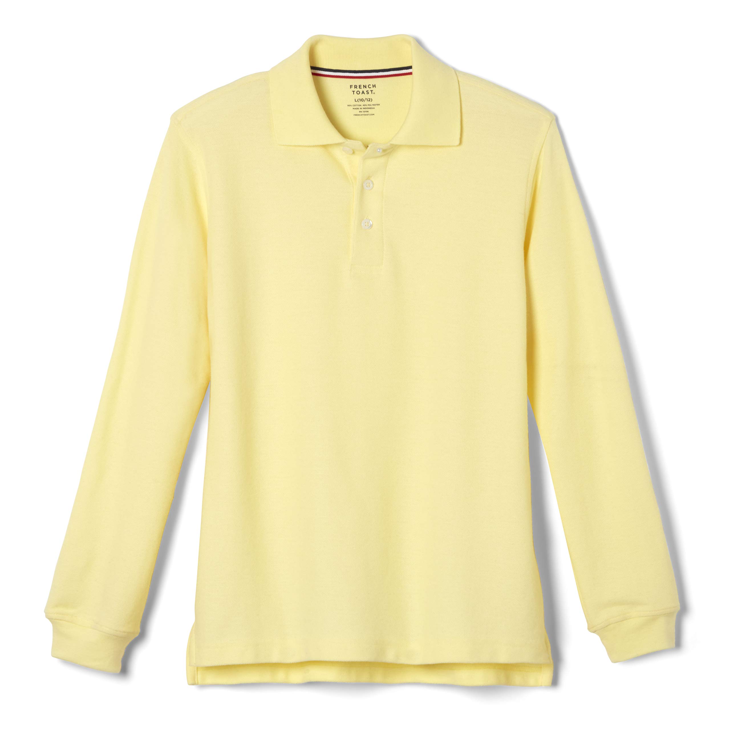French Toast Boys' Pique Polo School Uniform Shirt with Long Sleeves for Boys an