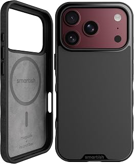 Smartish iPhone 18 Pro/17 Pro MagSafe Case, Gripmunk, Slim Grip Case, Black | Thin, Grippy & Protective, Magnetic with Microfiber-Lined Interior, Drop-Tested from 6 Feet, Raised Edges for Screen & Camera
