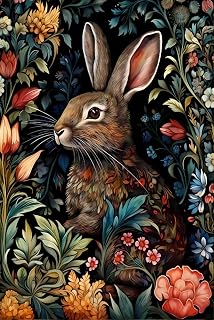 EIBEILI Diamond Painting Kits for Adults DIY 5D Diamond Art Paint with Round Diamonds Full Dril Gem Rabbit Art Painting Kit for Home Wall Decor Gifts 12x16inch
