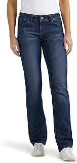 Wrangler Western Mid Rise Stretch Straight Leg Jeans - Women's Jeans