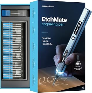 EtchMate Engraving Pen for Metal, Wood, Glass, Plastic & All Materials | Cool Birthday Gift Ideas - Engraver Pen Tool - Teen Boy Gifts - Unique Gifts for Women, Teenage Girl - Craft Kits for Adults