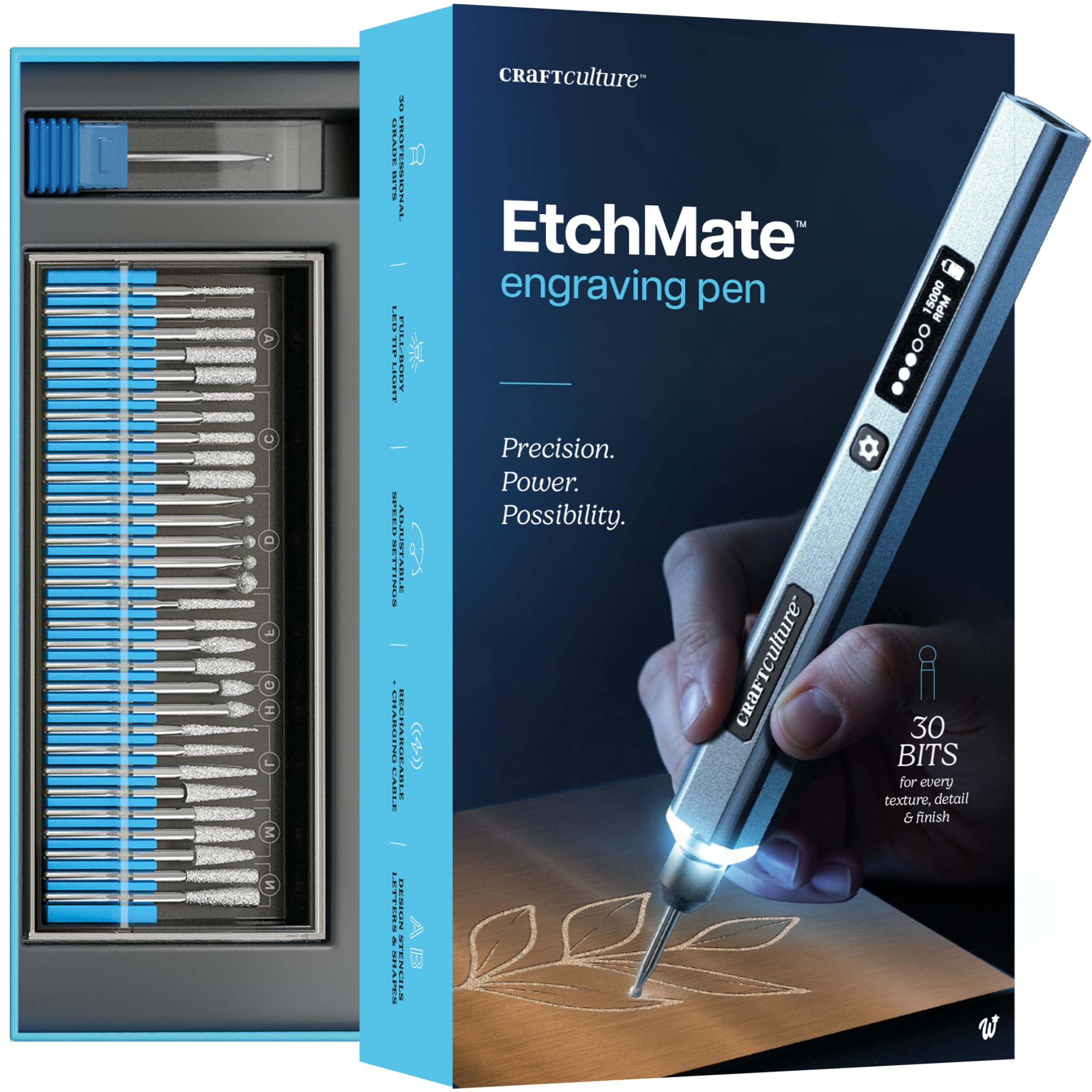 EtchMate Engraving Pen for Metal, Wood, Glass, Plastic & All Materials | Cool Bi