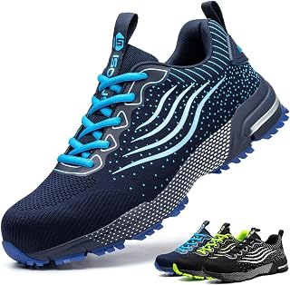 Steel Toe Shoes for Men Women Lightweight Safety Shoes Comfortable Steel Toe Indestructible Trainers Work Shoes