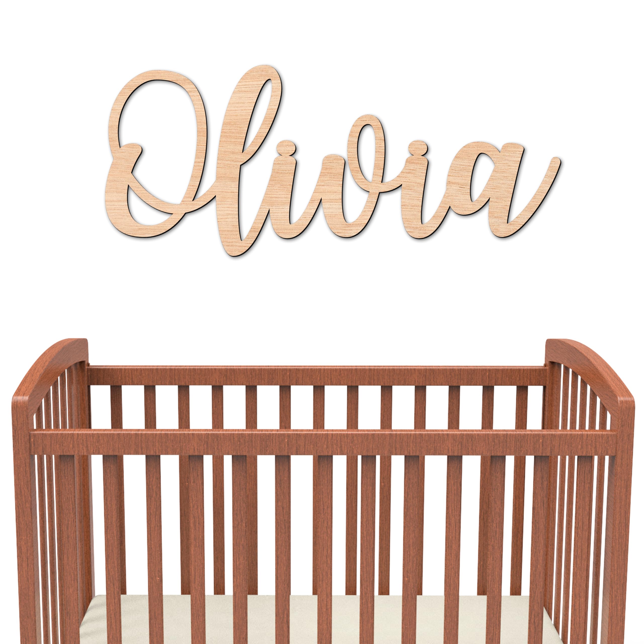 Personalized Wooden Name Sign for Nursery Wall Letters Custom Baby Name Sign for