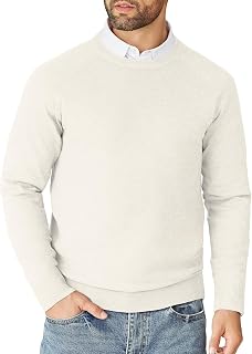 COOFANDY Men's Jumper Crew Neck Sweater Knitted Casual Jumpers