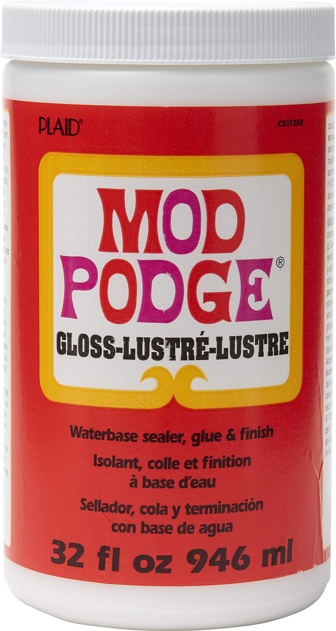 Mod Podge Gloss Sealer, Glue & Finish: All-in-One Craft Solution- Quick Dry, Eas