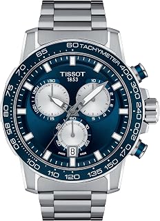 Tissot Supersport Chrono, Swiss Quartz Chronograph, 45.5mm, Blue Dial, Men's Watch