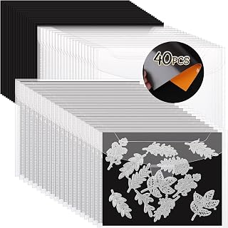 YixangDD 40 Pack Stamp and Die Storage Bag with Magnetic Sheets | Die Cut Storage Set for Card Making (20 Pcs Sheets +20 Pcs Bags), PVC Envelopes, 0.6 mm Thickness Magnetic Sheets