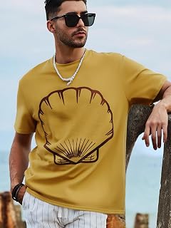 Maglietta da uomo a maniche corte, casual, con stampa unica, maglietta estiva alla moda da uomo