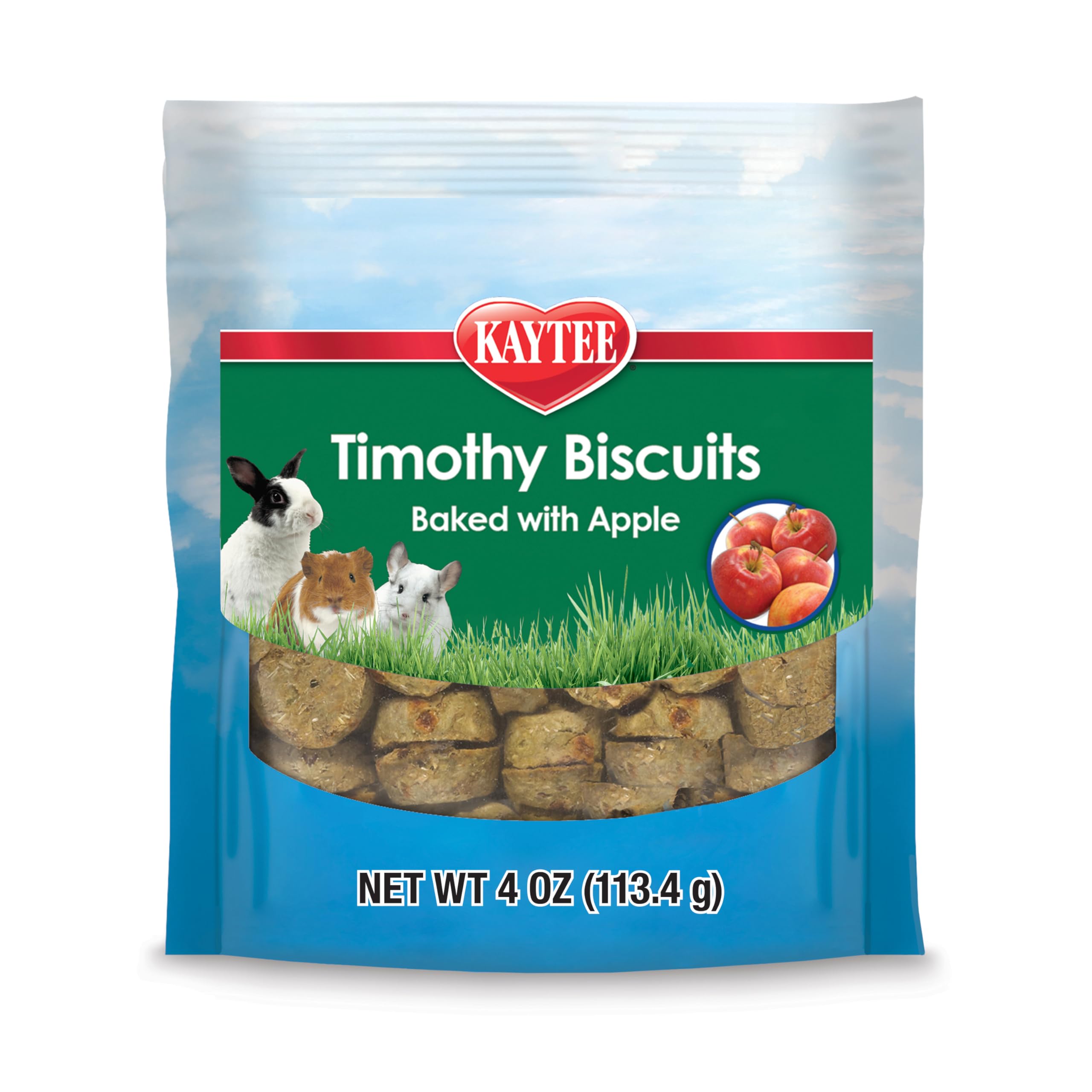 Kaytee Timothy Biscuits, Timothy Hay Bunny Treats for Rabbits, 4 Oz | Digestive 