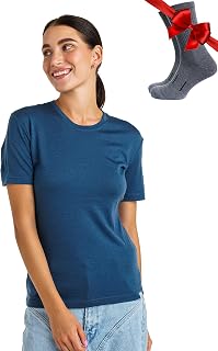 Men’s Underwear Set, 100% Merino, Breathable and Moisture-Wicking, Long-Sleeve Vest and Wool Socks