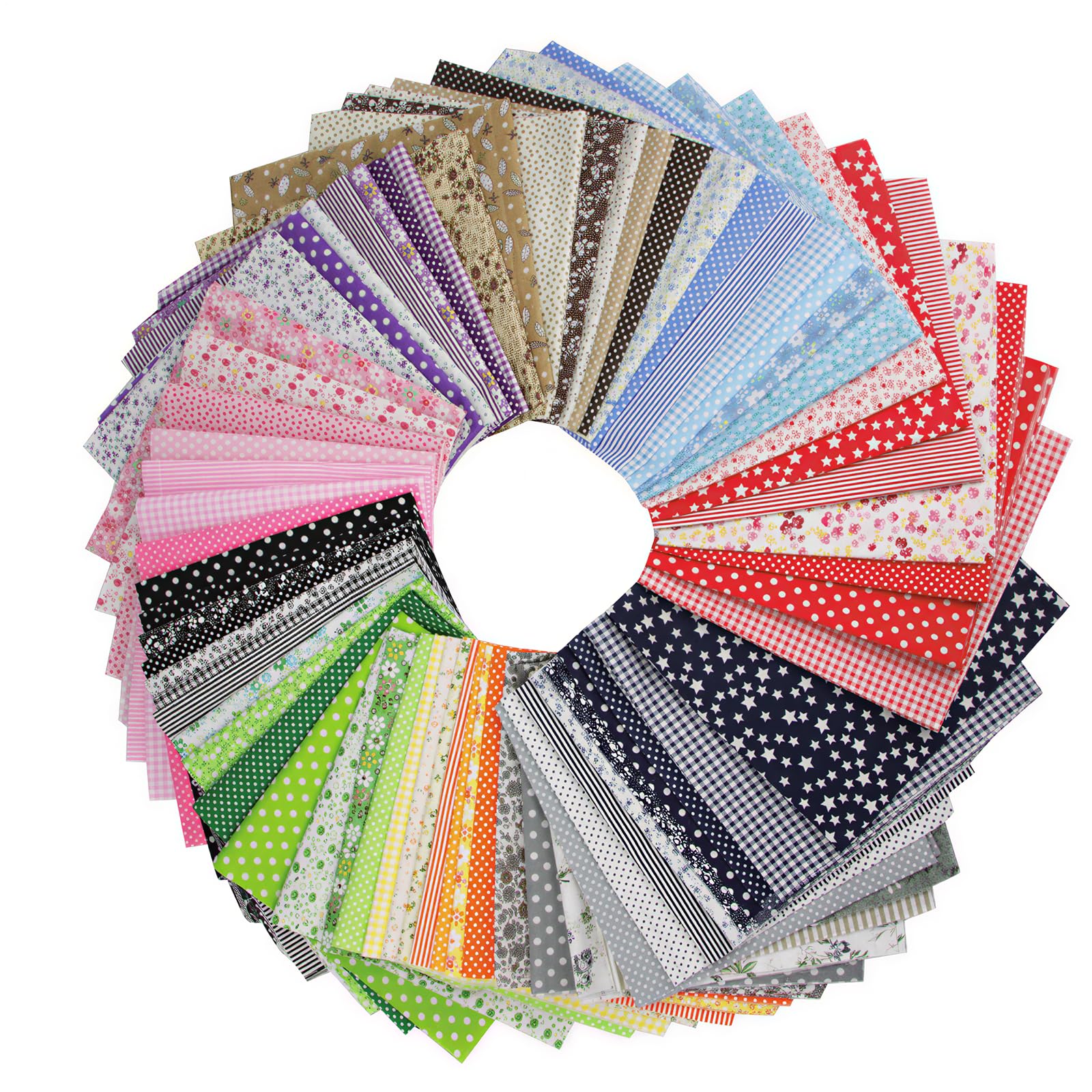 100% Cotton Fabric Bundles for Quilting, Sewing, DIY and Quilting for Beginners,