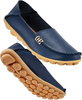 DUOYANGJIASHA Women's Casual Loafers Comfortable: Lightweight & Cushioned Slip-On Moccasins Shoes - All Days Comfort - Non-Slip Driving Flats for Work Travel Walking Daily Wear