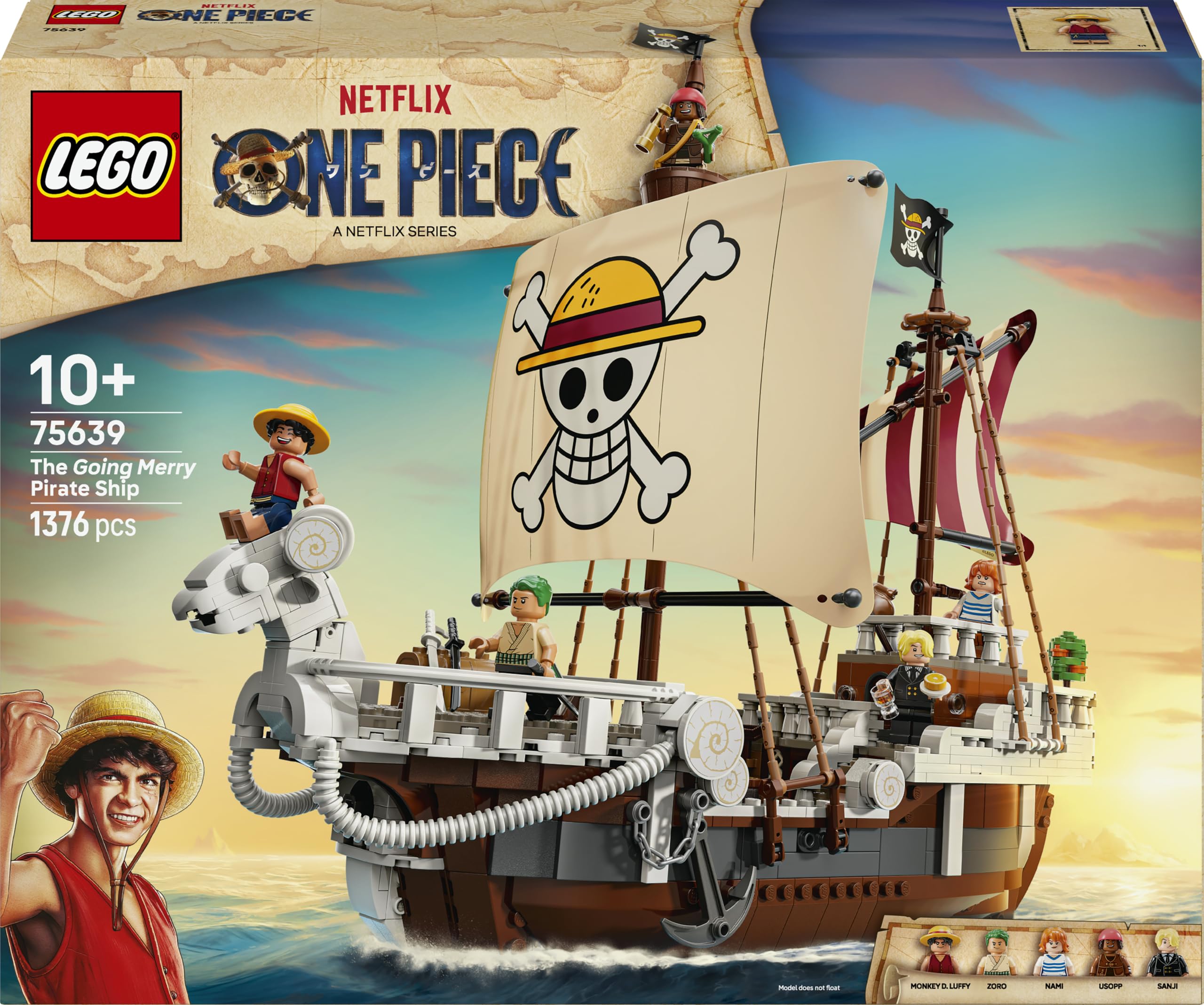 LEGO ONE PIECE The Going Merry Pirate Ship 75639 | Toys for 10+ Year Old Boys & 