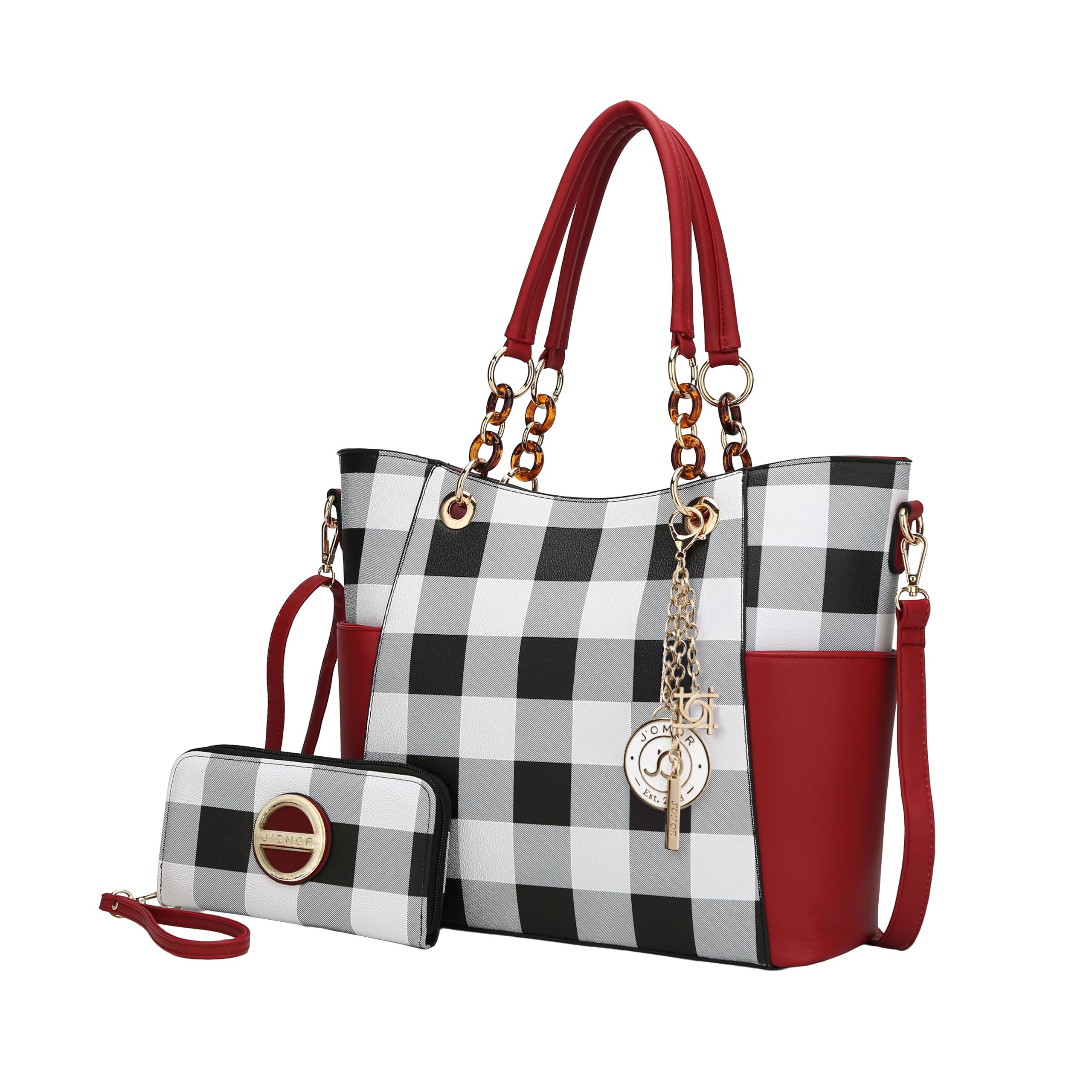 J’OMOR by Mia Tote Bag for Women, Handbag Set with Wallet Top-Handle Bag Vegan L