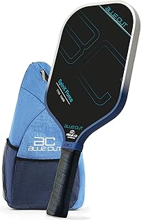 Blue Cut Pickleball Paddle – USAPA Approved Pickleball Paddles Racket with T700 Carbon Fiber, 16mm Honeycomb Core, Spin Surface, Pro Power Speed & Control – Includes Carry Bag