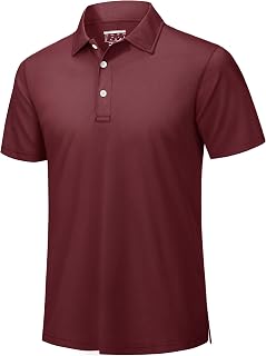 TACVASEN Mens Golf Polo Shirts Dry Fit Short Sleeve Collared Polos Performance Lightweight Casual Active Work T Shirts
