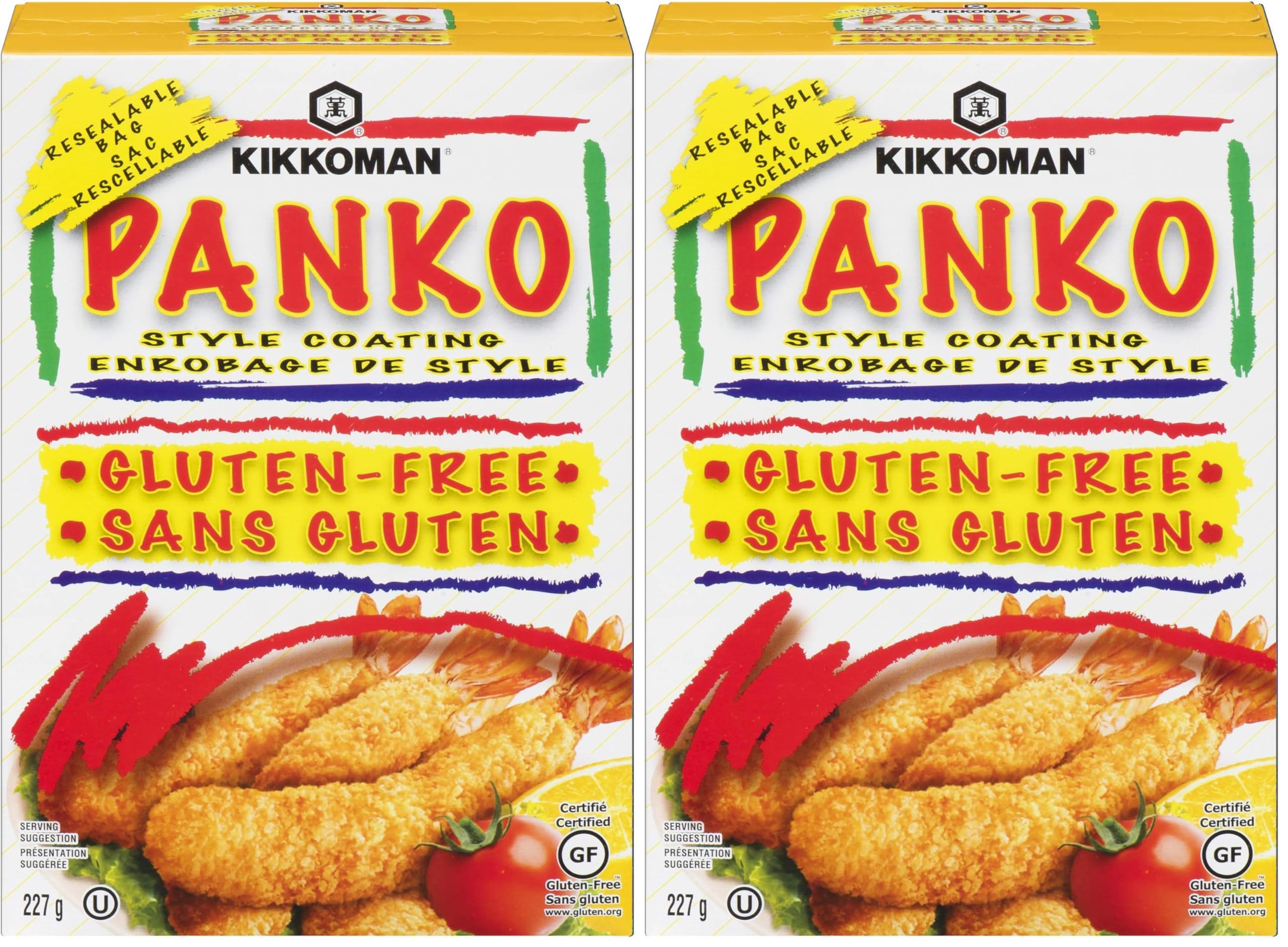 Kikkoman Gluten-Free Panko Bread Crumbs, Japanese-Style Bread Crumbs for Baking 