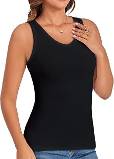 Cotton V Neck Sleeveless Tank Top for Women (XS-2XL)