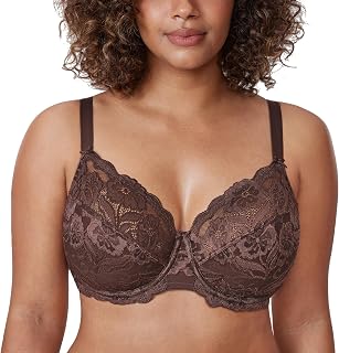 DELIMIRA Women's Plus Size Lace Underwired Bra